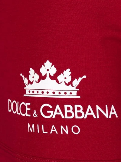 Shop Dolce & Gabbana Underwear Logo Print Boxer Shorts - Red