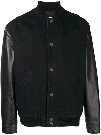 Shop Givenchy Leo Bomber Jacket In Black