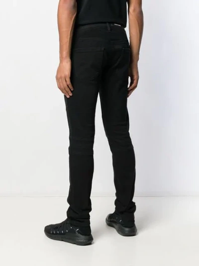 Shop Philipp Plein Biker Statement Skinny Jeans In Black