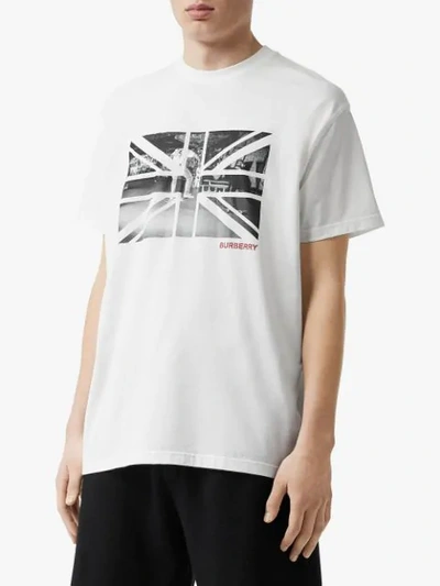 Shop Burberry Graphic Print T-shirt - White