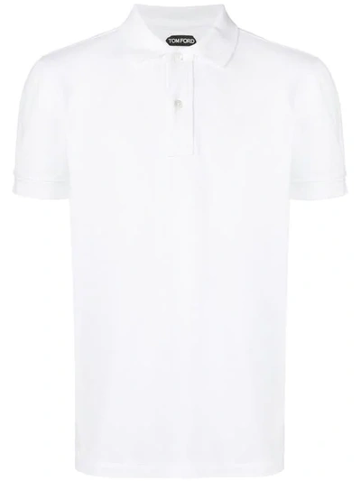 Shop Tom Ford Plain Polo Shirt In White