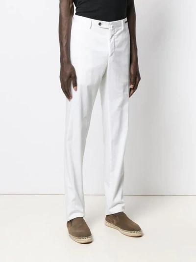 Shop Pt01 Straight Leg Trousers In White