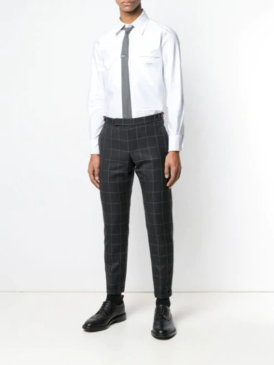 Shop Thom Browne Inside-out Rwb Stripe Oxford In White