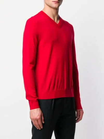 Shop Pringle Of Scotland V-neck Merino Wool Jumper In Red