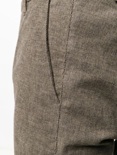 Shop Al Duca D'aosta Melange Knit Style Trousers In Brown