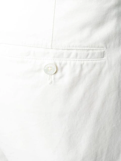 Shop Ermenegildo Zegna High Waisted Trousers - White