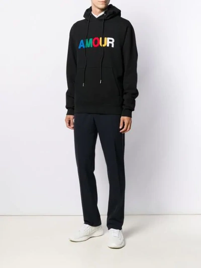 Shop Sandro Amour Hoodie In Black