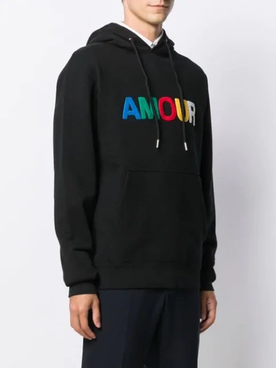 Shop Sandro Amour Hoodie In Black