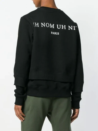 Shop Ih Nom Uh Nit Layered Sweatshirt - Black