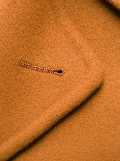 Shop Rick Owens Concealed Fastening Soft Coat In Rust