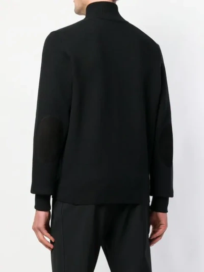 Shop Prada Zipped Fleece In Black