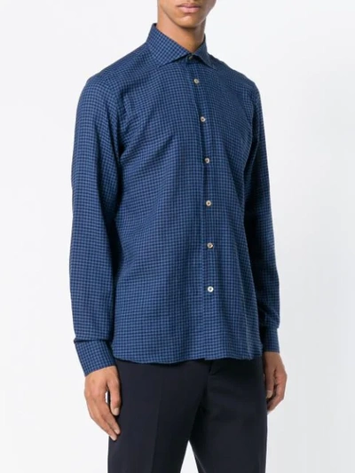Shop Borriello Plaid Button Shirt In Blue