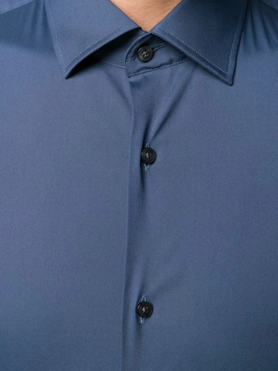 Shop Hugo Boss Long-sleeved Shirt In Blue