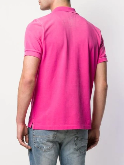 Shop Diesel Logo Polo Shirt In Pink