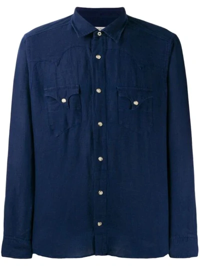 AL DUCA D’AOSTA 1902 CHEST POCKET SHIRT - 蓝色