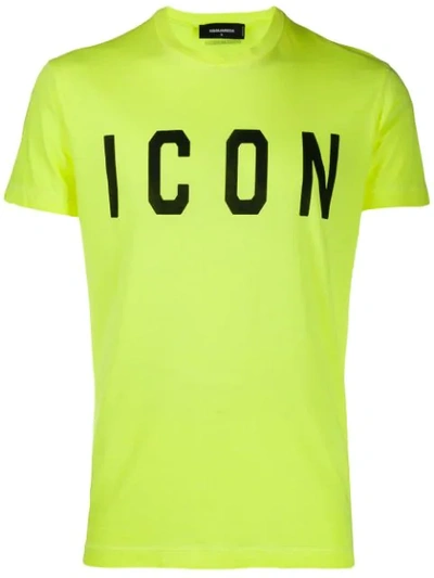Shop Dsquared2 Icon T-shirt In Yellow