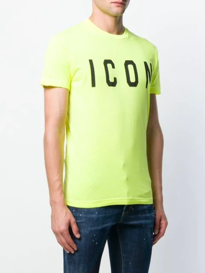 Shop Dsquared2 Icon T-shirt In Yellow