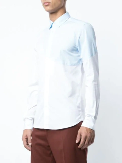 Shop Kenzo Patched Slim Fit Shirt In White