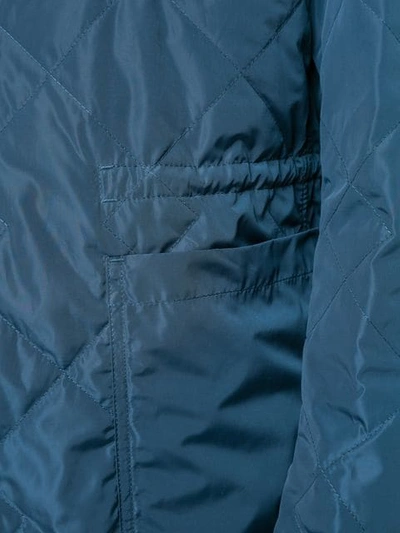 Shop Kent & Curwen Quilted Blazer Jacket In Blue