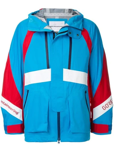 Shop White Mountaineering Colour-block Windbreaker Jacket In Blue