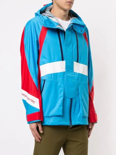 Shop White Mountaineering Colour-block Windbreaker Jacket In Blue