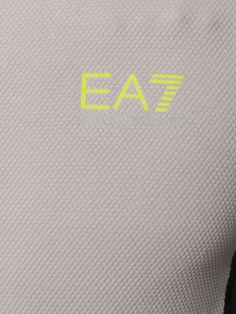 Ea7 Emporio Armani Contrasting Panels Sports T In Grey | ModeSens