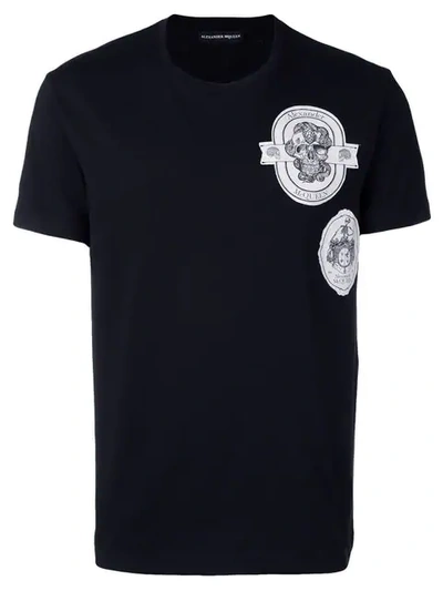 Shop Alexander Mcqueen Logo Patch T In Black