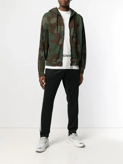 Shop Off-white Camouflage Printed Hoodie In Green