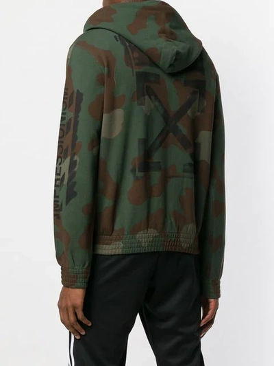 Shop Off-white Camouflage Printed Hoodie In Green