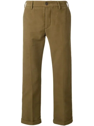 Shop Fortela Classic Chinos In Green