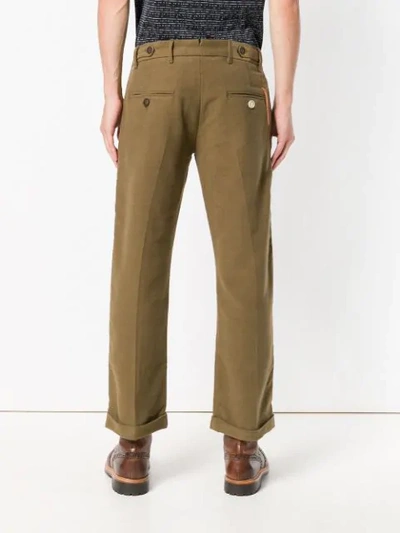 Shop Fortela Classic Chinos In Green