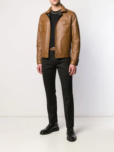 Shop Tom Ford Reversible Western Jacket - Brown