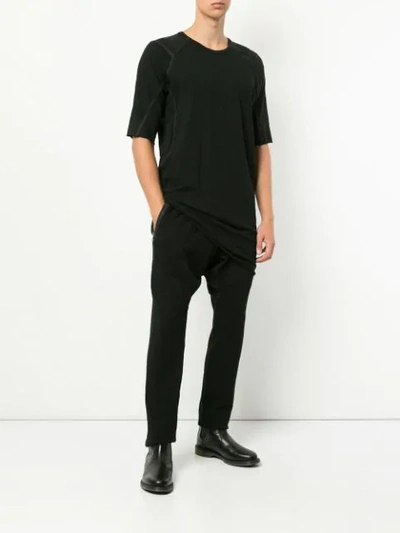 Shop Isaac Sellam Experience Insoumis Drop-crotch Track Pants In Black