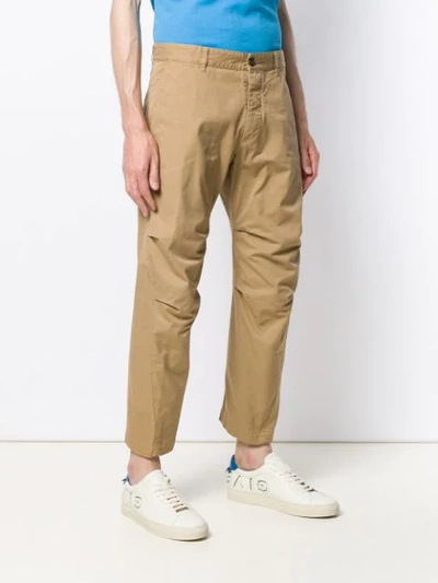 Shop Dsquared2 Plain Chinos In Neutrals