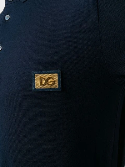 Shop Dolce & Gabbana Poloshirt Mit Logo In Blue