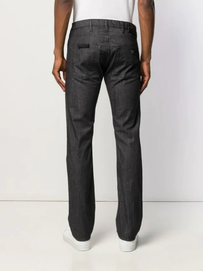 Shop Emporio Armani Straight-leg Jeans - Black