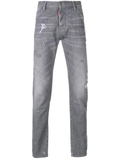 Shop Dsquared2 Cool Guy Distressed Jeans In Grey