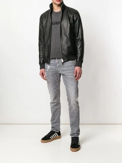 Shop Dsquared2 Cool Guy Distressed Jeans In Grey