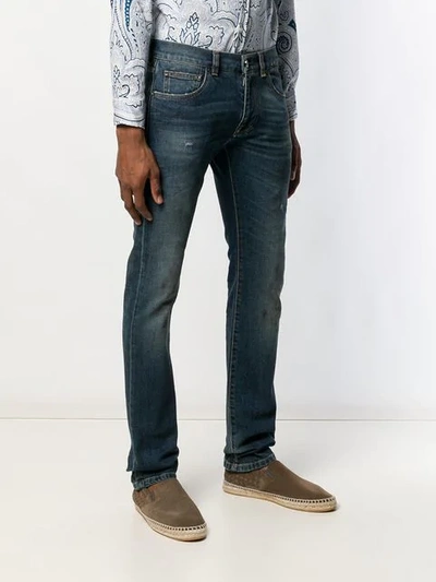 Shop Etro Classic Slim-fit Jeans In Blue
