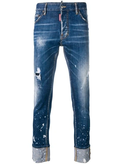 Shop Dsquared2 'sexy Twist' Jeans In Blue