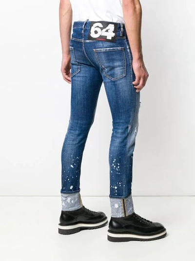 Shop Dsquared2 'sexy Twist' Jeans In Blue