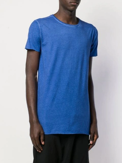 Shop Army Of Me Washed Longline T-shirt In Blue