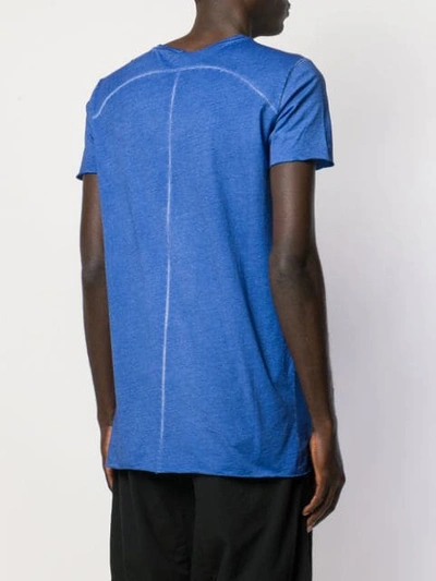 Shop Army Of Me Washed Longline T-shirt In Blue