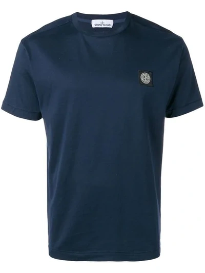 Shop Stone Island Logo Patch T-shirt In Blue