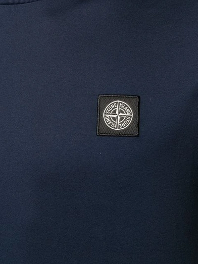 Shop Stone Island Logo Patch T-shirt In Blue