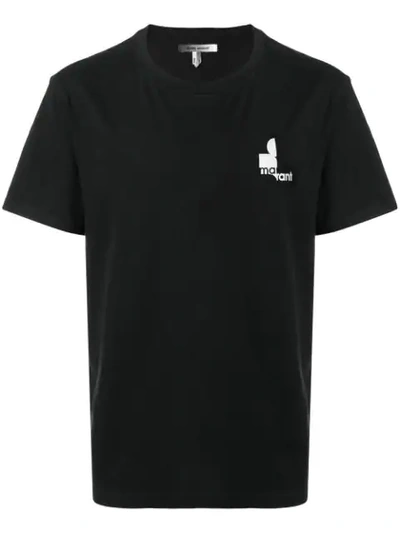 Shop Isabel Marant Logo Crewneck T-shirt In Black