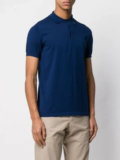 Shop Aspesi Shortsleeved Polo Shirt In Blue