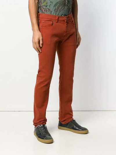 Shop Etro Jeans Mit Schmalem Bein In Orange
