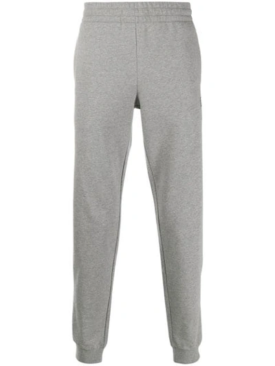 Shop Ea7 Slim-fit Track Trousers In Grey