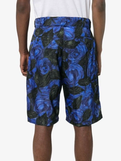 Shop Prada Karierte Shorts In Blue